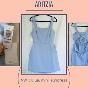 NWT Aritzia Wilfred Écoulement Dress in Blue Sz 10